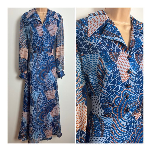 Vintage 70s blue orange - 70s,