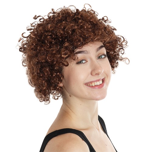 Adults brown afro wig 1960 - adults,