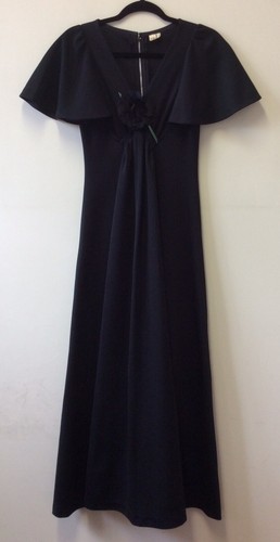 1970s black polyester - black,