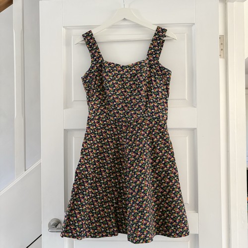 Vintage 1970s navy floral - vintage,