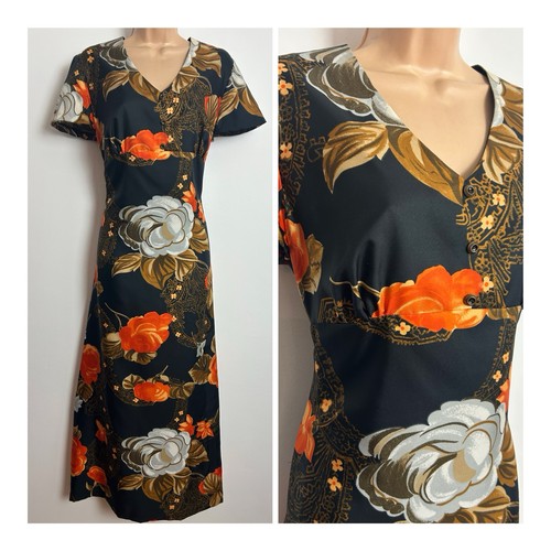 Vintage 1970s black orange - black,