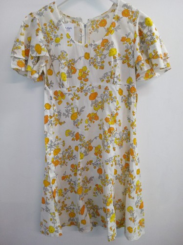 1970s mini dress white - 1970s,