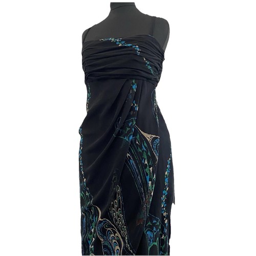 Vintage 1970s maxi dress black - dress,