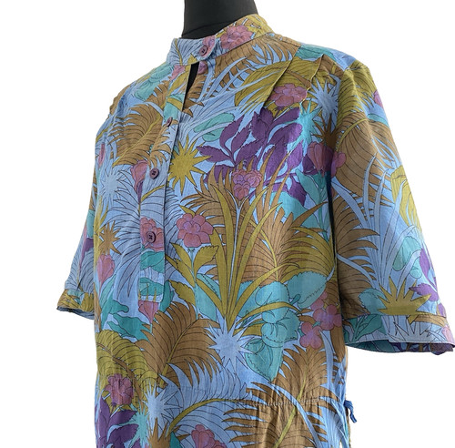 Vintage 1970s tropical dress - 1970s,