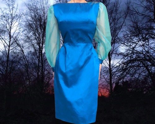 Vintage 1970s blue - vintage, embroidered
