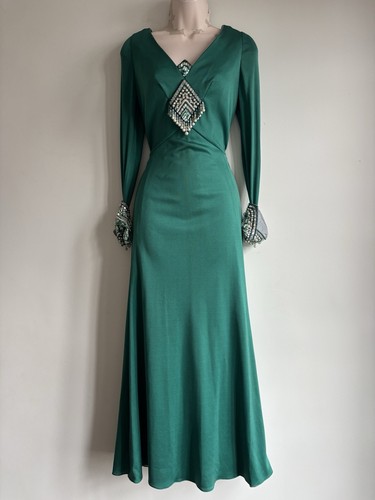 Vintage 1970s green evening - vintage,