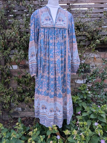 Vintage 70s dress cotton india - 70s,