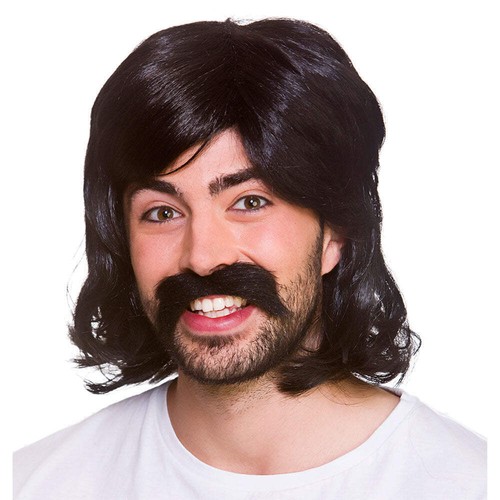 1970s black mens disco fever - black,