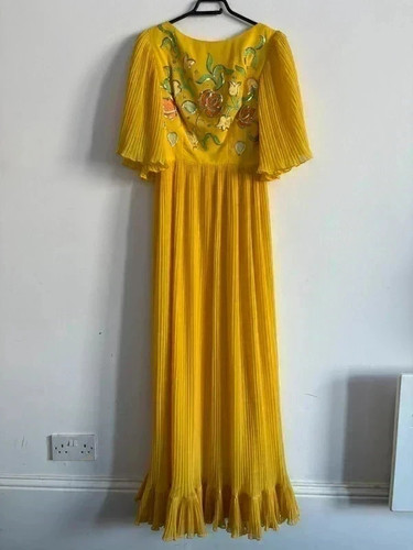 Yellow 1970s vintage - , floral