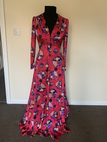 1970s maxi dress polyester - maxi,