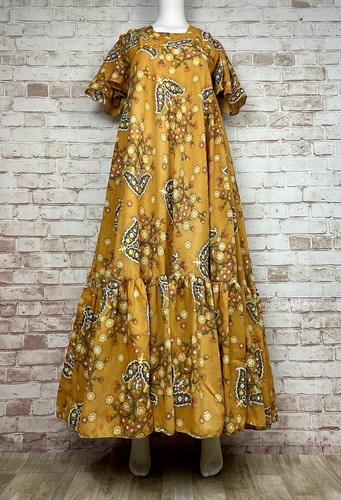 Vintage orange floral - floral, long