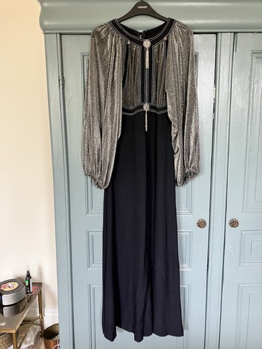 70s vintage maxi dress - maxi, black