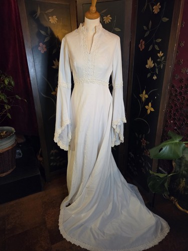 Vintage 60s 70s ivory maxi - vintage,