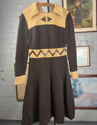 Vintage 1970s brown mustard - brown,