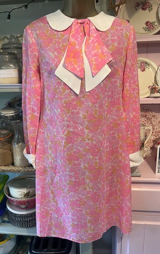 1970s pink floral mini - 1970s,