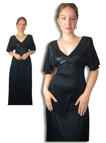 1970s black angel wing - angel, sleeve