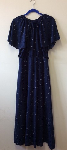 1970s navy blue - 1970s, dress