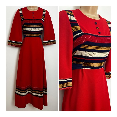 Vintage 1970s red navy - 1970s, blue