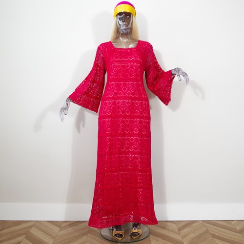 Vintage 1970s fuchsia crochet - 1970s,