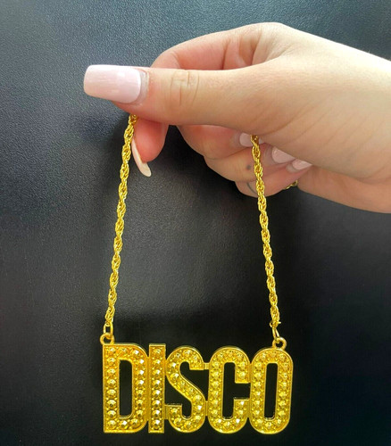 Disco necklace medallion fancy - disco,