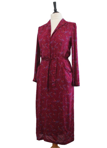 Vintage 1970s dark pink dress - 1970s,