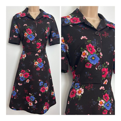 Vintage 1970s dark - brown, pink