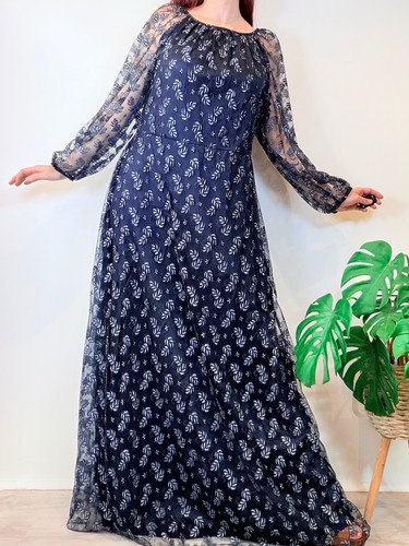 Vintage 1970s maxi dress long - vintage,